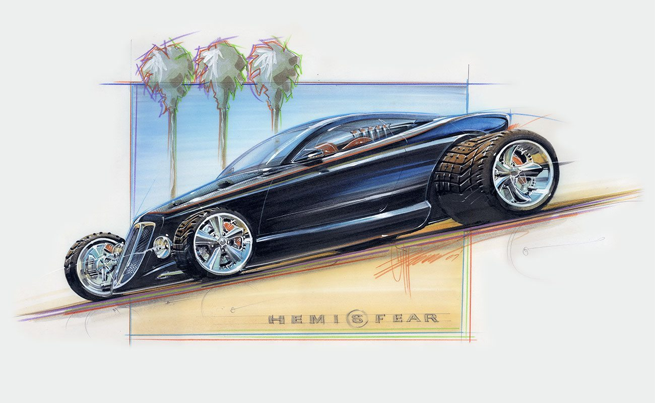 1300x800 Chip Foose Sketches Chip Foose Drawing At Getdrawings Free For - Chip Foose Mustang Sketch