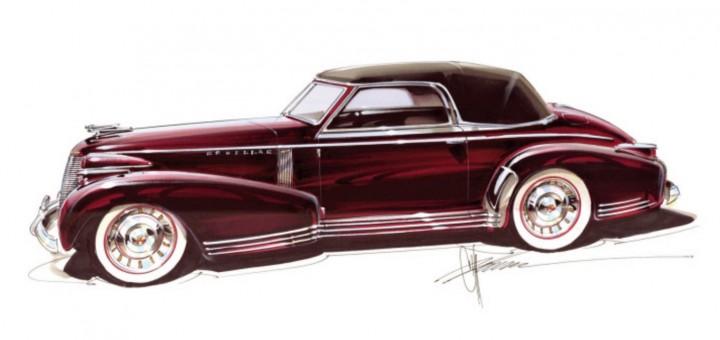 720x340 Chip Foose Remaking 1935 Cadillac Sketch Gm Authority - Chip Foose Sketches