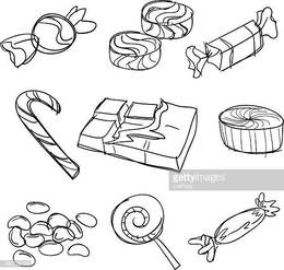 260x247 Download Candy In Black And White Clipart White Chocolate - Chocolate Bar Sketch