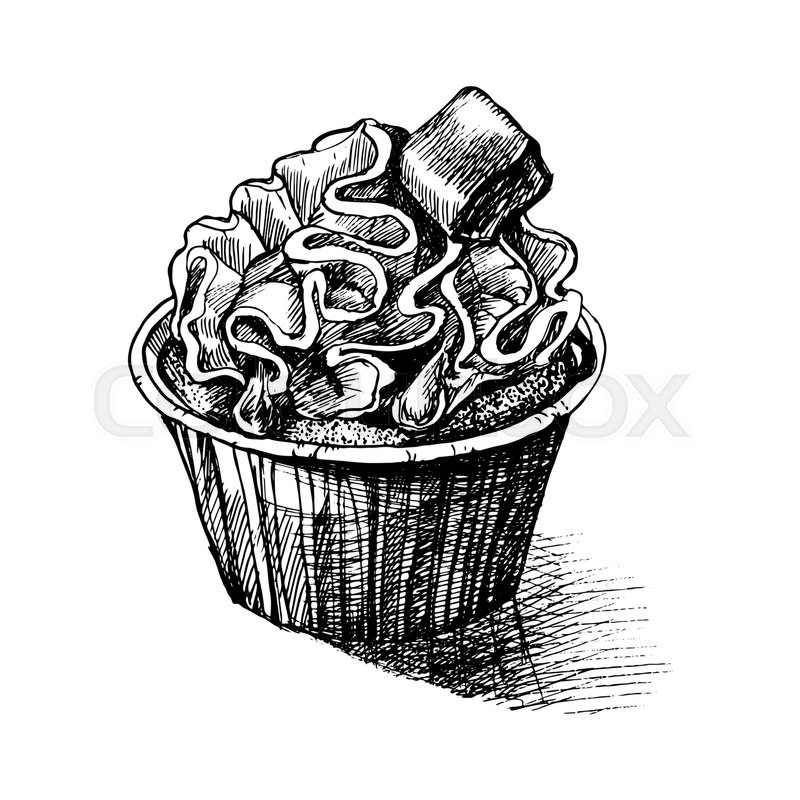 800x800 Vector Black And White Sketch Illustration , Cute Creamy Sweet - Chocolate Bar Sketch