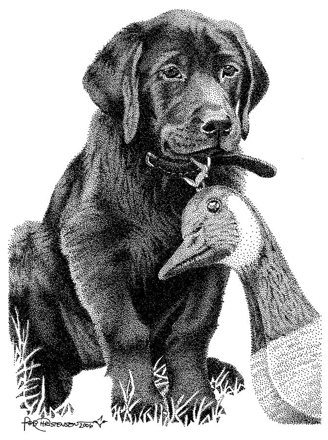 671x900 Drawn Puppy Lab Puppy - Chocolate Lab Sketch