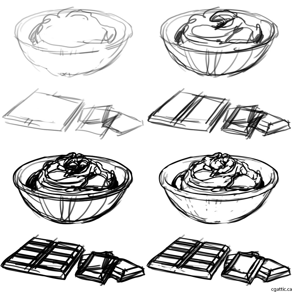 1000x1000 Chocolate Cartoon Drawing In 4 Steps With Photoshop - Chocolate Sketch