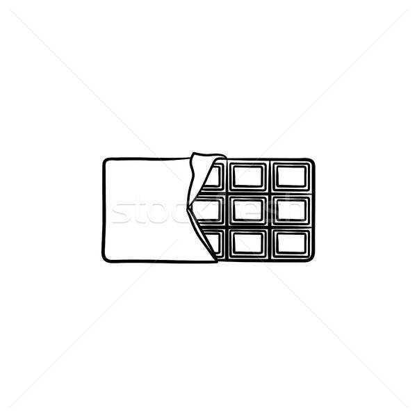 600x600 Chocolate Bar Hand Drawn Sketch Icon. Vector Illustration Andrei - Chocolate Sketch