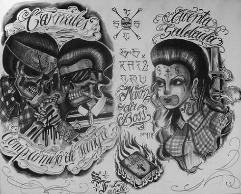 491x395 Pictures Cholo Tattoo, - Cholo Sketches
