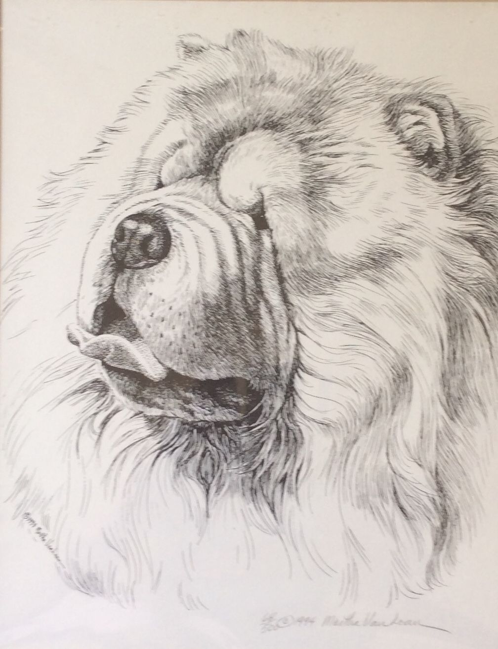1008x1315 Print Of A Sketch Of A Chow Chow. Curated By The Pendragwn Group - Chow Chow Sketch