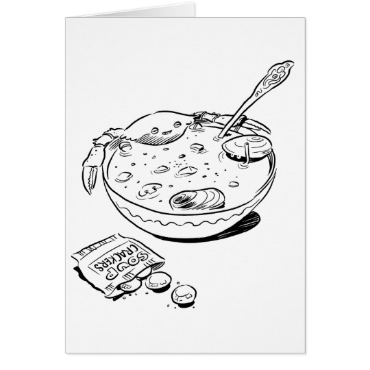 540x540 Seafood Chowder Card - Chowder Sketch