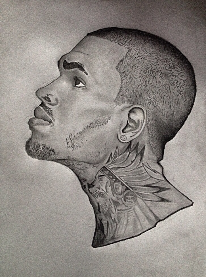 726x973 Chris Brown By Jayalcan - Chris Brown Sketch