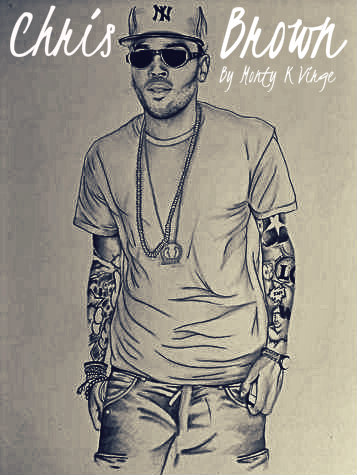 357x475 Drawing Chris Brown By Montykvirge - Chris Brown Sketch