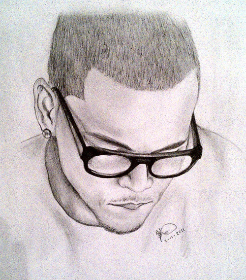 500x568 One Of My Favourite Songs, Crawl - Chris Brown Sketch