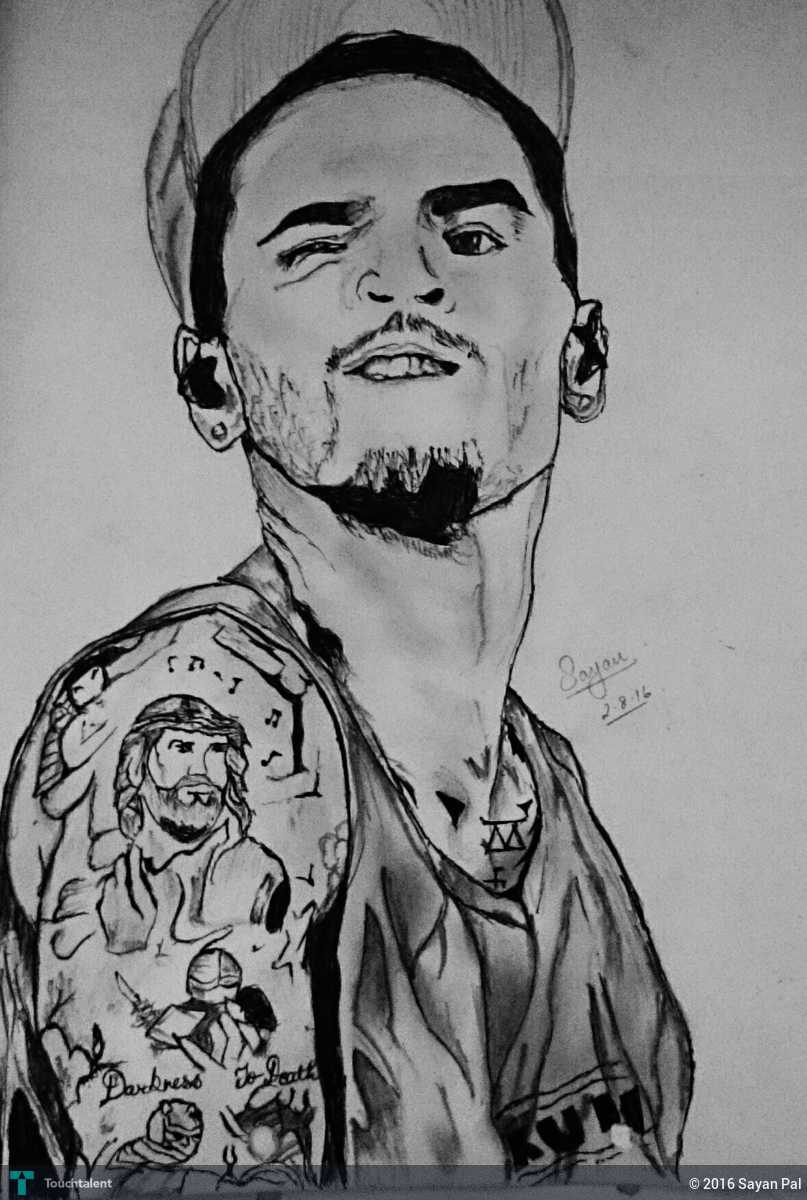807x1200 Chris Brown Touchtalent - Chris Brown Sketch