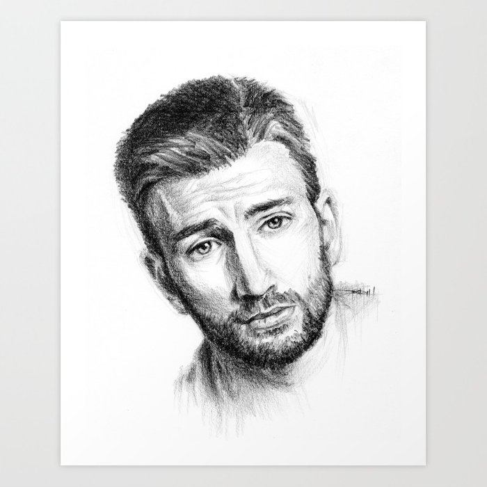 700x700 Chris Evans Art Print By Creadoorm Society6 - Chris Evans Sketch