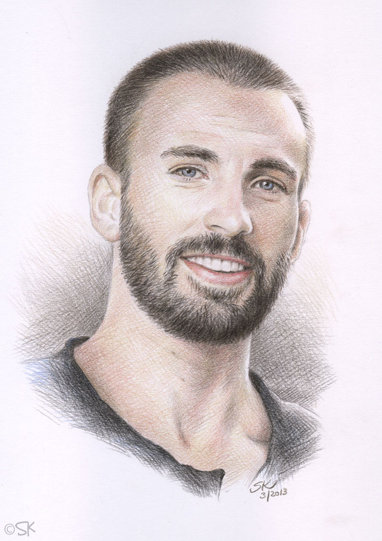 751x1064 Chris Evans By Susie K - Chris Evans Sketch