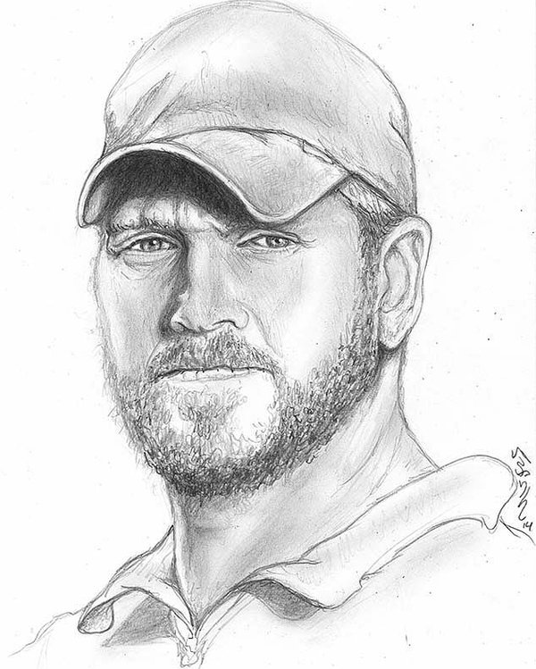 600x749 Chris Kyle Memorial Drawing Poster By William Heflin - Chris Sketch