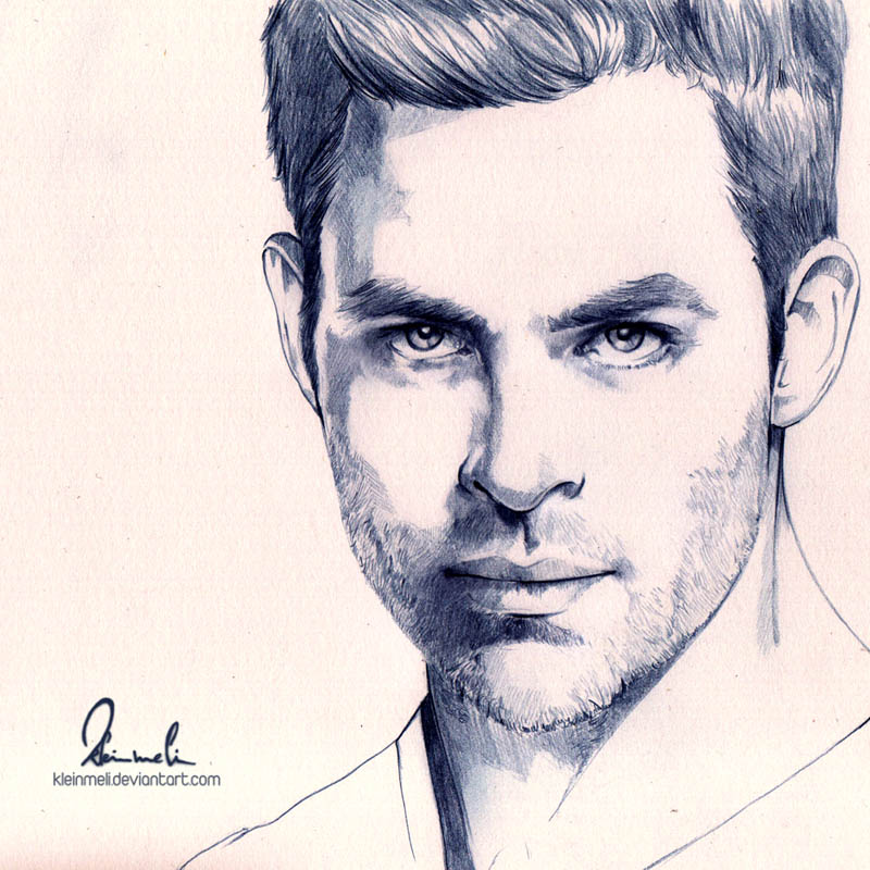 800x800 Chris Pine Drawing Sketch Drawing Skill - Chris Sketch