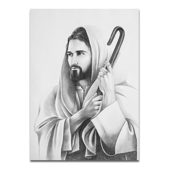 570x570 Drawing Of Jesus Christ Sketch Of Jesus Christian Pencil Etsy - Christ Sketch