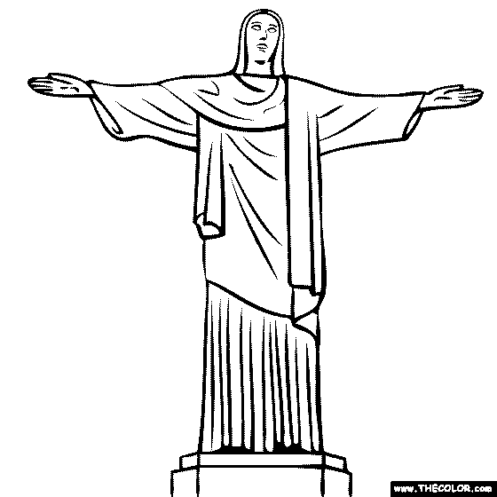 560x560 Christ The Redeemer Drawing Drawing Skill - Christ The Redeemer Sketch