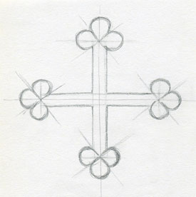 275x276 Interesting Cross Drawings - Christian Cross Sketch
