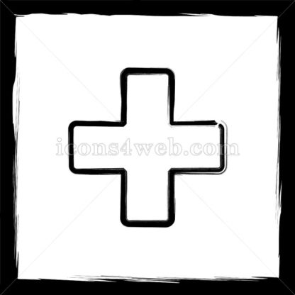 416x416 Medical Cross Sketch Icon. - Christian Cross Sketch