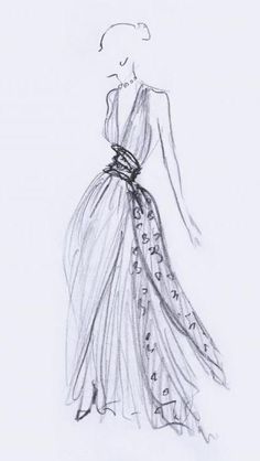 236x418 Lovely Christian Dior Sketch. I Wonder If I Could Find A Picture - Christian Sketches