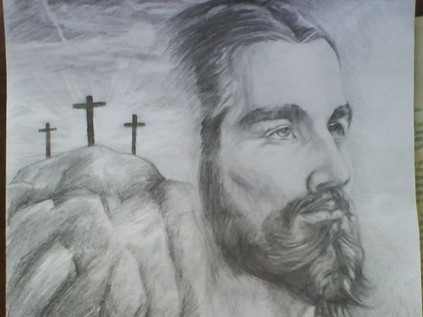 600x450 Religious Sketches Drawing Jesus Christ 30 Magnificent Drawings - Christian Sketches
