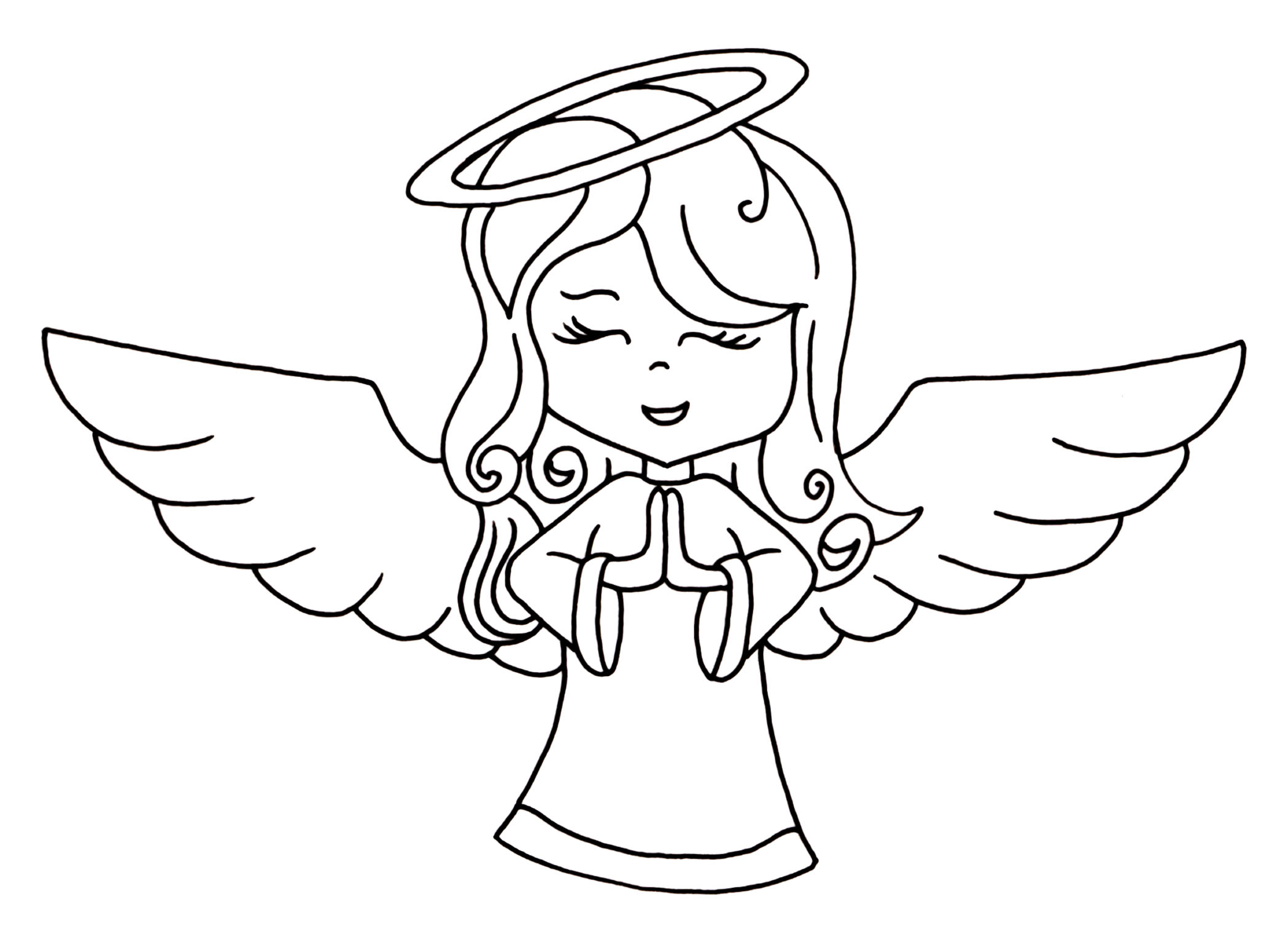 2098x1542 Christmas Angel Picture Drawing Drawing Skill - Christmas Angel Sketch