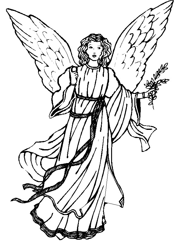 596x798 Christmas Angel Sketch Drawing Skill - Christmas Angel Sketch