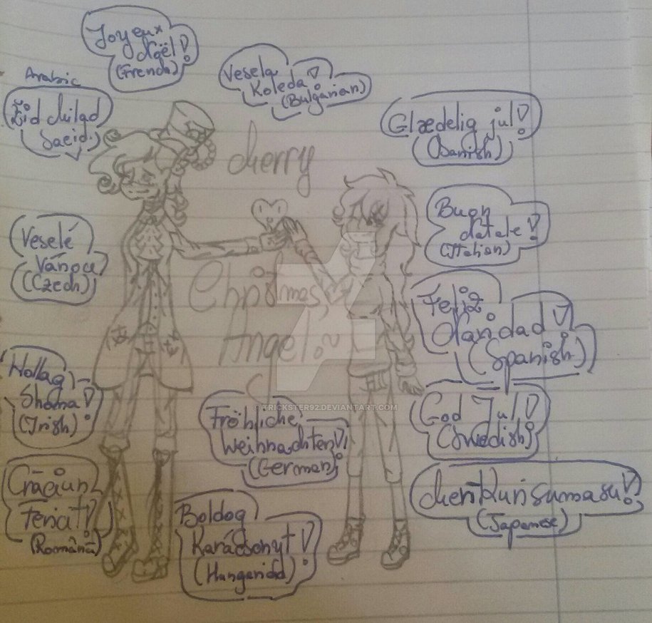 915x874 Merry Christmas , Angel ~ By Trickster92 - Christmas Angel Sketch