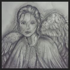 Christmas Angel Sketch at PaintingValley.com | Explore collection of ...