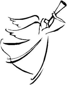 236x299 Angel Clip Art Simple Angel Clipart Black And White . Free - Christmas Angel Sketch