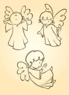 236x323 Cute Angels Vector Id457899985 Proyectos Que Intentar - Christmas Angel Sketch