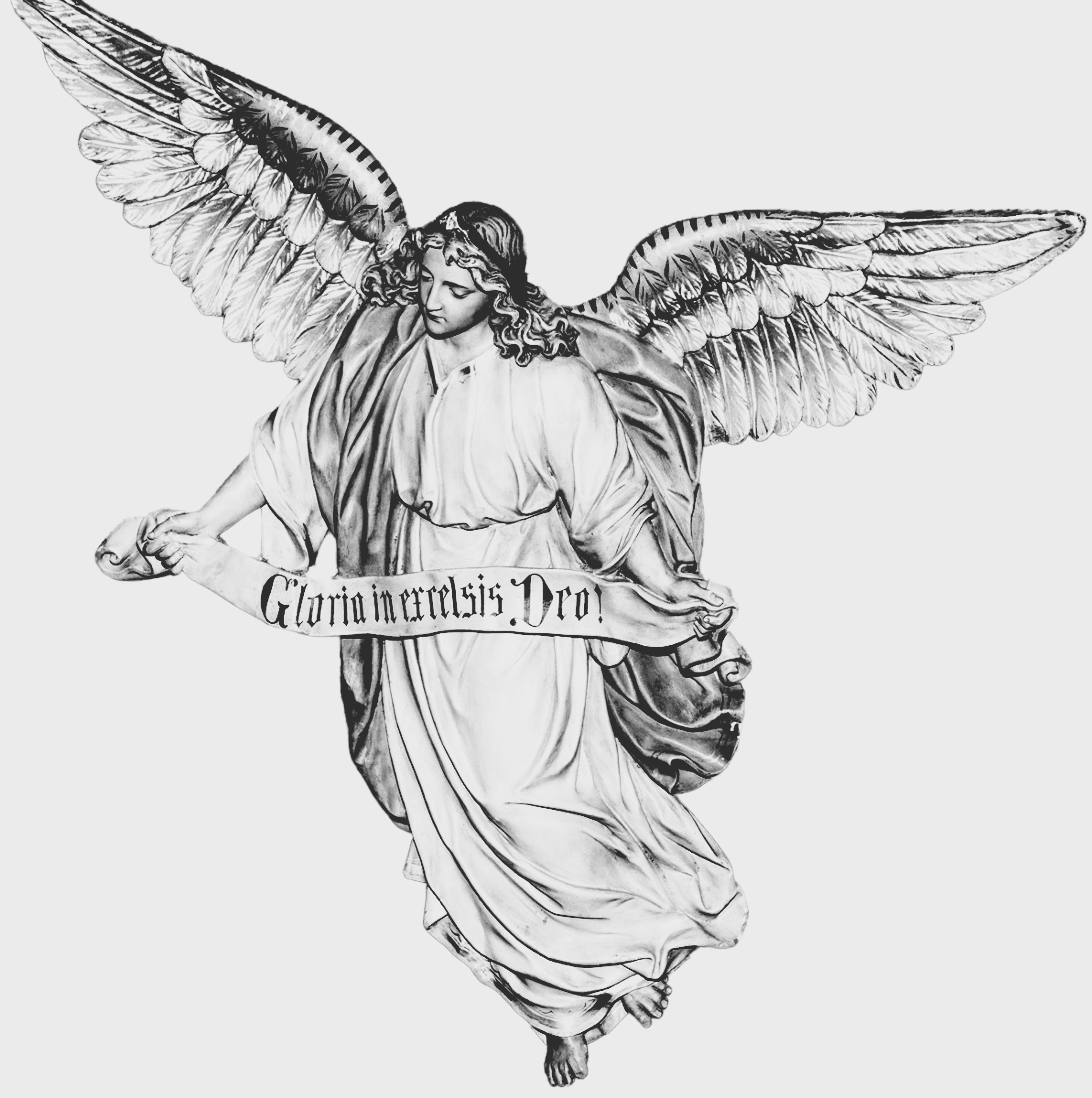 4176x4200 Gloria Inexrelsis Dro Angel Sketch Free Image Peakpx - Christmas Angel Sketch