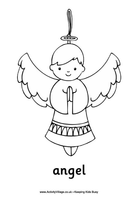 460x660 Angel Colouring Pages - Christmas Angel Sketch