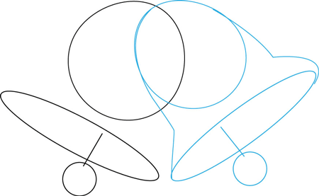 450x277 How To Draw Christmas Bells And Bow Step By Step Drawing Lesson - Christmas Bell Sketch