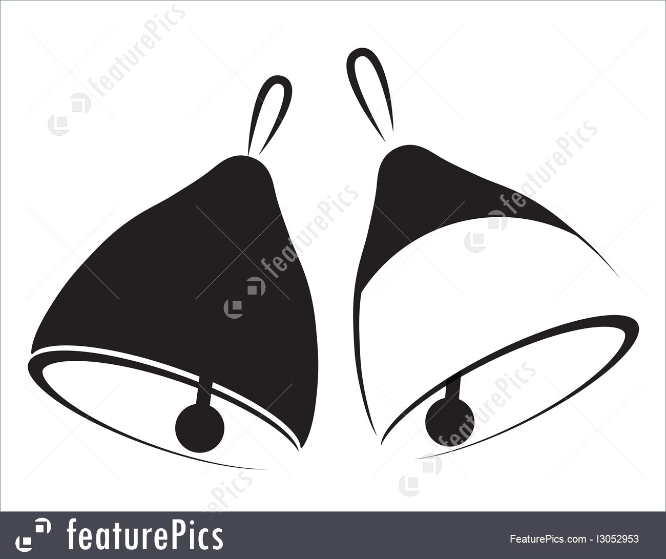 1300x1091 Illustration Of Bell Sketch For Christmas Or Wedding With Bow - Christmas Bell Sketch