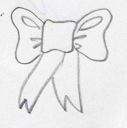 426x430 Drawn Bow Tie Cartoon Christmas - Christmas Bow Sketch