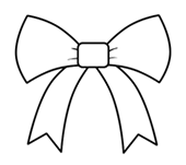 170x151 Easy Cartoon Gifts Step By Step Drawing Lesson - Christmas Bow Sketch