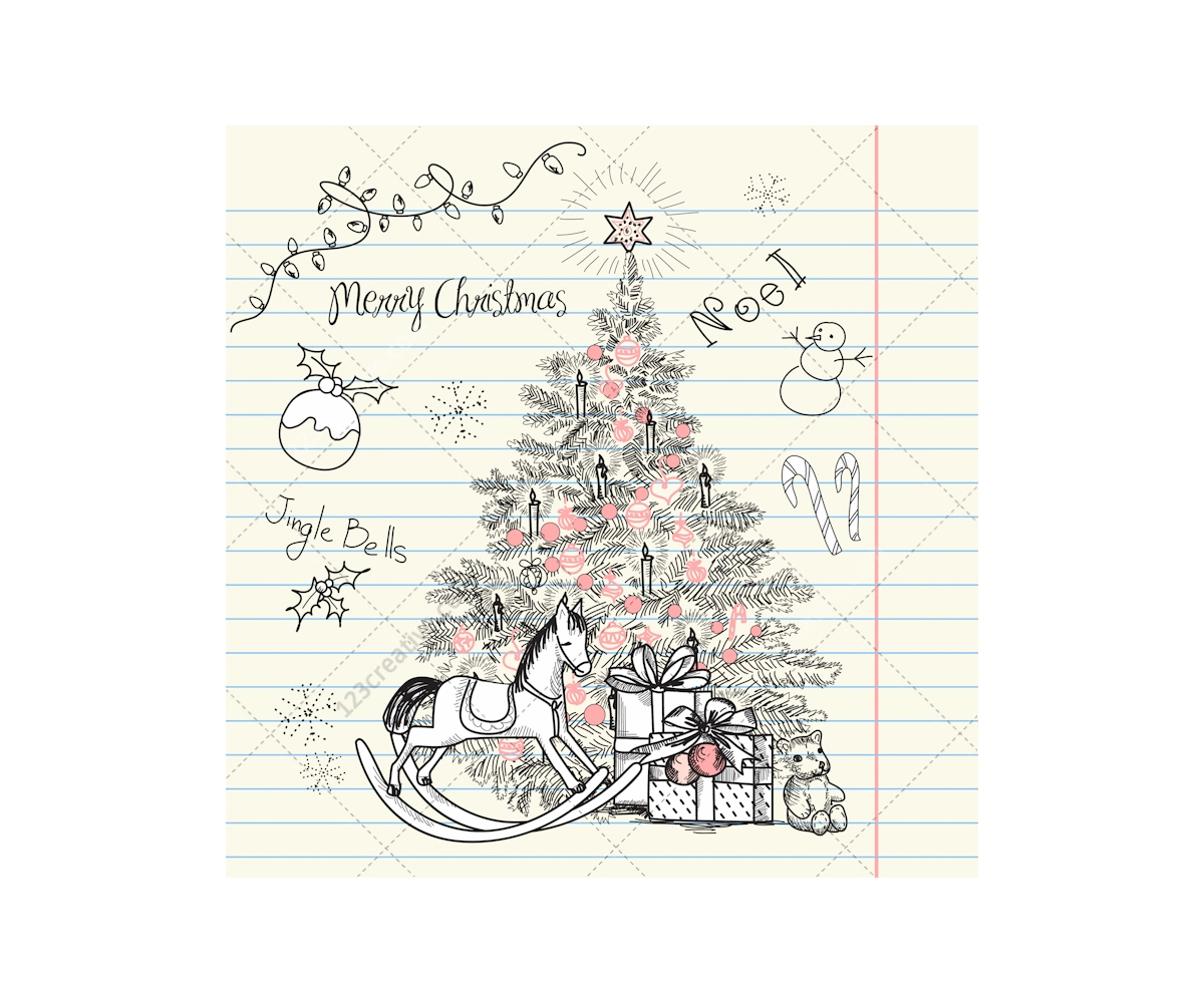 1200x1000 Christmas Vector Pack - Christmas Card Sketches