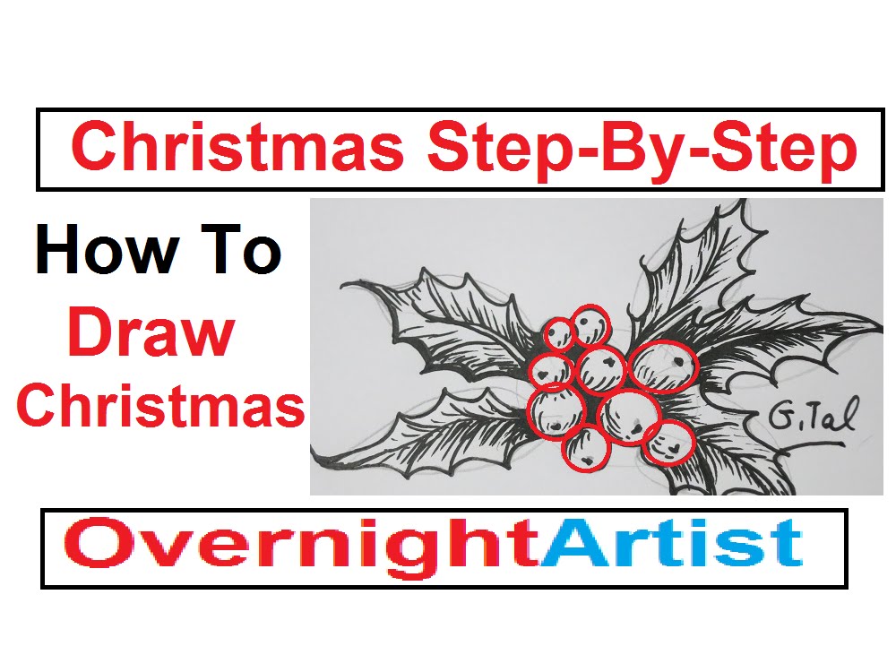1000x750 How To Draw Christmas - Christmas Card Sketches