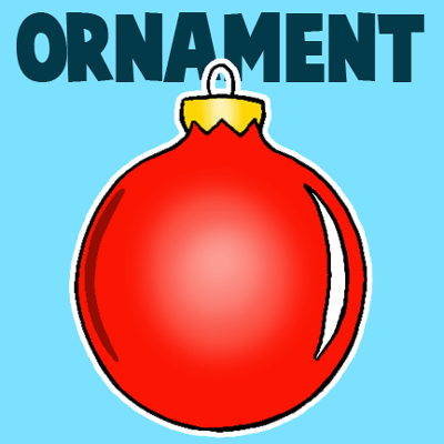 400x400 How To Draw Christmas Tree Ornaments With Easy Steps - Christmas Decorations Sketches