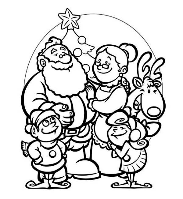 600x650 Christmas Family Coloring Pages 2021340 - Christmas Dinner Sketch