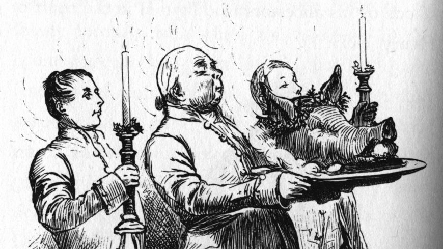 870x489 Dickens And Irving A Tale Of Two Christmas Tales - Christmas Dinner Sketch