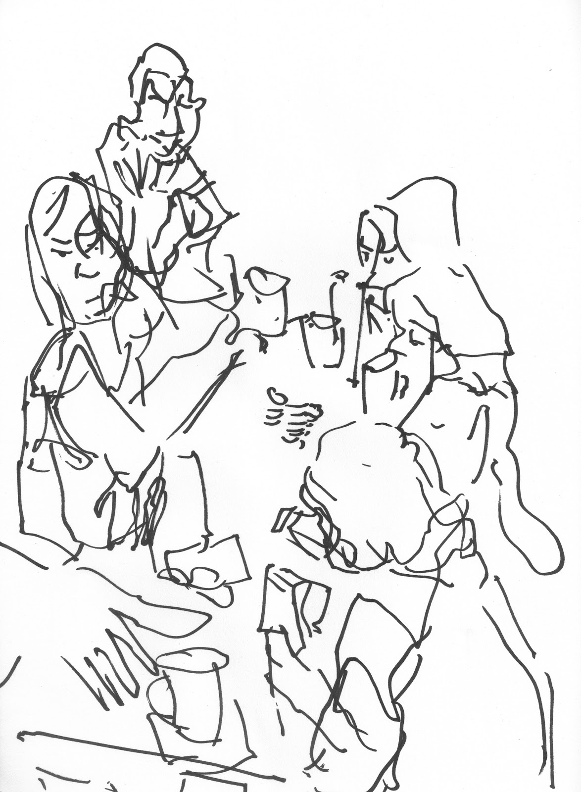 1174x1600 Sketches From Christmas Dinner - Christmas Dinner Sketch