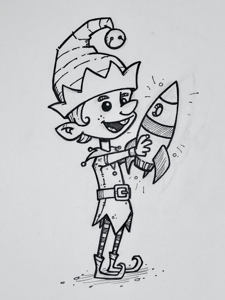 899x1200 Steve Armstrong On Twitter Quality Craftsmanship - Christmas Elf Sketch