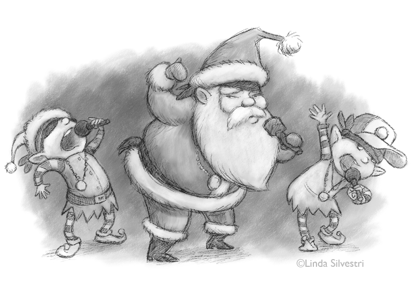 800x568 Elves Sketched Out - Christmas Elf Sketch
