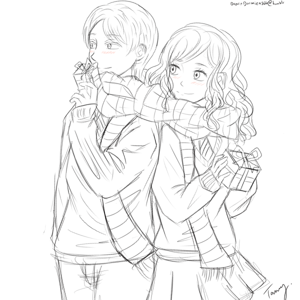 600x600 Dxh Christmas Gift (Sketch) By Hazeldragon66 - Christmas Gift Sketch