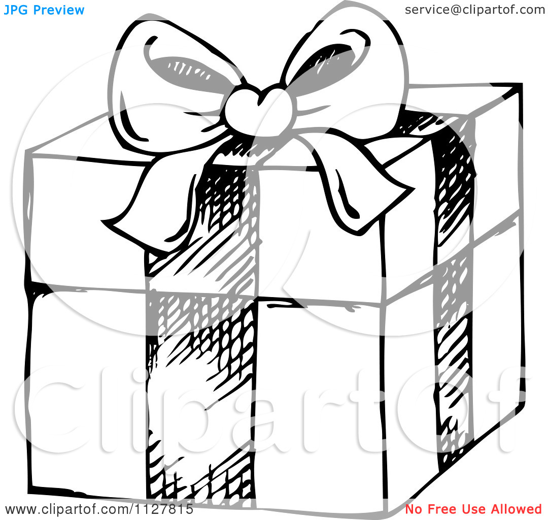 1080x1024 Gift Box Cartoon Clipart - Christmas Gift Sketch