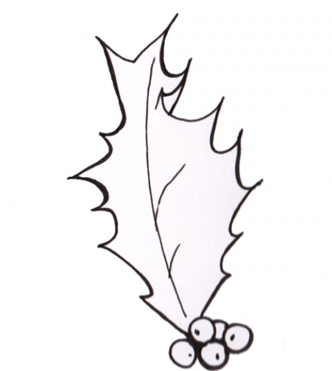 Christmas Holly Sketch
