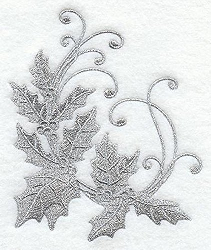 421x500 Christmas Holly And Berries Embroidery Hand Towel - Christmas Holly Sketch