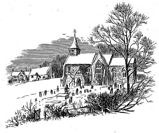 531x446 Old By Washington Irving Anderson Valley Advertiser - Christmas House Sketch