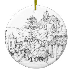 307x307 Sketch Christmas Decorations Amp Christmas Zazzle.co.uk - Christmas House Sketch
